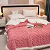 Mantas Inicio Cordero Cashmere Cama gruesa Manta Sofá Invierno Cálido Sherpa Funda nórdica Born Wraps Kids Bedspread