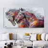 SELFLESSLY Animal Art Two Running Horses Canvas Painting Wall Art Pictures For Living Room Modern Abstract Art Prints Posters332k