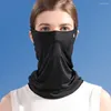 Halsdukar utomhusmask ansikte gini mask anti-uv solskydd sommar solskyddsmedel silk kvinnliga halsringningar män fiske