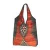 Borse per la spesa Tessuto Kilim Tappeto persiano Borsa della spesa Shopper Tote a spalla Borsa grande portatile etnica turca bohémien