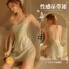 Xianyi Summer Ice Silk czyste pożądanie seksowna głęboka piżama bez pleców Nowy wahadłowy szyja High End Uczucie Pajama Spódnica Home Fury Women 468