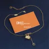 Luxe gouden kettingkettingen Tasvormige hangerkettingen Dames Chique Letterkettingen met doos voor dagelijkse outfit