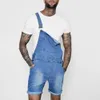 Pink Denim Overall Shorts for Men Fashion Hip Hop Streetwear Mens Jeans Overall Shorts Plus Size Summer Short Jean Jumpsuits 240227