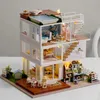 Fai da te Big Princess Loft Case delle bambole Kit assemblato in miniatura con mobili Ragazze Casa Casa delle bambole Giocattoli per bambini Regali per adulti 240304