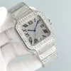 мужские часы с бриллиантами, дизайнерские часы 40 мм, инкрустация камнем ручной работы, автоматический механический механизм 8215, высококачественные роскошные наручные часы из нержавеющей стали с ремешком Montre De Lux