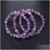 Beaded 8Mm Natural Crystal Stone Handmade Strands Bracelets For Women Men Charm Yoga Party Club Fashion Jewelry Drop Delivery Dhgdt