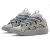 Modedesigner Leder Lavines Curb Freizeitschuhe Außergewöhnliche Emed Hightop Kalbsleder Gummi Nappa Plateausohle Schuh Lavines Trainer Turnschuhe Plateau-Flats