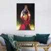 Figur Oilmålningar Flamenco Dancer In Red Dress Vacker Woman Canvas Art For Badrum Dekoration Handmålad237i