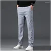 Pantalons pour hommes Pantalons pour hommes 98% coton chinos décontracté kaki lâche droite streetwear hommes sergé pantalons hauts drop livraison vêtements hommes c dhi8t