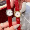 Luxury Brand Quartz Women's Watches High Quality Designer Watches Red Leather Strap Ladies Watch AAA 26mm