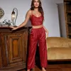 Damen-Nachtwäsche, Seide, Damen-Loungewear-Sets, sexy Lätzchen, Hosen, zweiteiliger Anzug, dünner Eis-Pyjama, Sommer, High-End