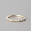Bague pour femme en or 14 carats plaqué ruban fin avec bracelets en diamant