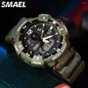 Wristwatches SMAEL 8045 Cool Shockproof Electronic Watch Multi Functional Waterproof Sports Dual Display Quartz