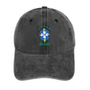 Berets CBF Brasil Football Team Logo Cowboy Hat Custom Sun Cap Homens Mulheres