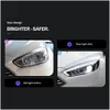 Bil Light Assembly-strålkastare för Ford Focus 20 15-20 17 DRL Moving Turn Signal All LED Len Projector Head Lamp Drop Delivery Automobi OTGBB