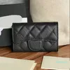 designer coins purse unisex chain wallets crossbody purse caviar Wallet Female Student Solid Color Buckle Small Wallet