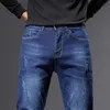 23e Herfst/Winter Slim Fit Comfortabel Stijlvol Gepersonaliseerde Straight Duurzame Real Wear Casual Jeans 240226