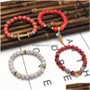 Charm Armbänder 4 Stück Bohemian Stretch Perlen für Frauen Kristall Strang Armreif Mtilayer Stapelbar Drop Lieferung Schmuck Dhgarden Dhaet