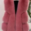Moda Haining Nuovo 2023 True Fox Gilet per capelli Slim Cappotto di pelliccia corto con abbigliamento da donna di lusso e stile occidentale 5211