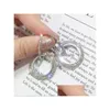 Oorknopjes Ociki Goud Kleur Sier Ronde Kristallen Oversize Partij Sieraden Voor Vrouwen Meisjes Gift Drop Earring Drop Delivery Dh27Z