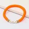 Charm Bracelets Orange Sea Clay Bracelet Statement Fashion Wholesale Boho Cute Hand Chain Wedding Beaded For Women 2024