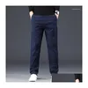 Pantalons pour hommes Pantalons pour hommes 98% coton chinos décontracté kaki lâche droite streetwear hommes sergé pantalons hauts drop livraison vêtements hommes c dhi8t