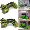 Tillverkare hartsdeokorationer ROCKERY Ornament Ecological Fish Tank Aquarium Accessoarer med hela simulering Bridge2421