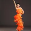 Stage Wear Filles Enfants Vêtements de danse latine Tango Samba Salsa Costumes Fringe Rumba Compétition Dancewear Costume pour enfants