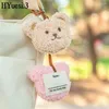 Keychains Cute Plush Bear Keychain Cartoon Animal Shaped Kindergarten Name Tag With Key Rings For Women Girl Kid Wallet Schoolbag Ornament