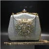 Bolsos Monederos Mujeres Embrague Bolso Boda Bolsas de noche nupciales Flor de cristal Girasol Rhinestone Monedero Bag3103 Entrega de gota P DHMBL