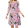 Vestidos casuais elegante vestido floral mulheres modernas flores elegante sexy praia personalizado vestido grande tamanho 5xl 6xl