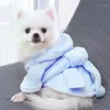 Accueil Chien Pyjamas Mode Combinaison Pour Animaux De Compagnie Hiver Chaud À Capuche Vêtements Mignon Doux Confortable Peignoir Pour Chiot Manteaux Solides Casual1277b