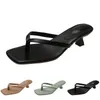 High Fashion Slippers Heels Women Sandals Shoes Gai Flip Flops Summer Flat Sneakers Triple White Black Green Brown Color15 281