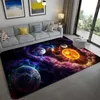 Space Universe Planet 3D Floor Carpet Living Room Large Size Flannel Soft Bedroom Rug For Children Boys Toilet Mat Doormat 201212229s