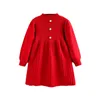 2023 hiver chaud 3 4 5 6 7 8 9 10 12 ans enfants année de Noël anniversaire princesse robe tricotée rouge pour bébé enfants filles 240228