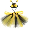 Hundkläder Bee Hat Costume Pet Cosplay Clothing Dreses Stylish Clothes Plysch For Dogs