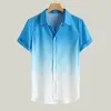 Chemises décontractées pour hommes Chemise Bandhnu Vêtements de travail Blouses Baggy Tops Luxe Confort Manches courtes Printemps Tout-Match Couleur Unie Camisas