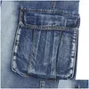 Men's Jeans Hommes Jeans Muiti Poche Genou Longueur Denim Shorts Pour Hommes D'été Hip Hop Danse Coupe Ample Homme Baggy Cargo Jean Grande Taille Dro DH67T