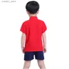 T-shirts Kungfu bébé garçon vêtements Costumes chinois costumes traditionnels enfants t-shirt pantalon court Tang costume lin respirant Jersey hauts L240311