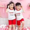 Clothing Sets Clothing Sets Football Clothing Sets Kids Girl Sets Cotton Yellow Green Outfit 10st Birthday Boy Clothes Children Sportswear Suit ldd240311