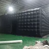 wholesale Grand cube gonflable noir tente de mariage carré belvédère salle d'événement grand mobile portable boîte de nuit pavillon de fête pour l'extérieur