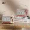 Computer Speakers S Ers Hifi Wireless Portable Retro Compatible Er Alarm Clock Aux Stereo Usb Loud Home Decor Aesthetic Gift 231206 Dr Ot9Bk