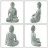 Dekorative Figuren, hochwertig, für drinnen und draußen, sitzender Buddha, Kunstharz, Gartendekoration, Sandstein, Stein, Zen-Effekt