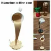 Floating Spilling Coffee Cup Sculpture Kitchen Novelty Items Decoration Spilling Magic Pouring Splash Creative Mug Home2347