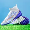 Mens Soccer Shoes Soft Tffg Football Boots Breattable Nonslip Grass Training Sneakers Cleats Outdoor High Top Sport Footwear 240306