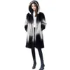 Mink Haining's Fur New Clothing In 2023, Middle-Aged Elderly Mothers, Faux Leather Coat For Women's Whole Mink, Medium And Long Style 6215 ,