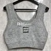 Designer Women Tank Tops Letter Knitted Tanks Trendy Sleeveless Singlets Tees Cropped Sweater Tops Camis
