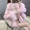 New Faux 2023 Suede Fox Grass For Women's Winter Haining Fashion High End Fur Integrated Coat 7523