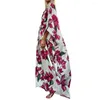 Casual Dresses Women Printed Dress Flower Print Oversized Maxi With Lace-up Waist Bat Sleeves For Women's Vacation Wear Soft Touch