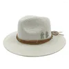 Bérets strass chapeaux de soleil femmes hommes été Panama large bord paille mode coloré en plein air Jazz plage casquette de protection